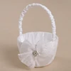 M4125 fantasy or cinderella theme Satin Flower Girl Basket for Wedding with Lovely Bowknots