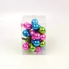 Wholesale Set of 24 Christmas Tree Mercury Glass Ornaments mini ball Christmas Decoration