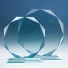 Plaque Award Factory Price Jade Glass Trophy Plaque Blank Crystal Award For Laser Engraving