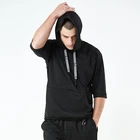 fashion summer slim fit men black oversized hoodie