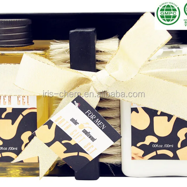 2017 most popular mens bath gift set in paper box