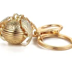 Personality Photo Memory Floating Locket Key Chain Gold Plated Angel Wings Flash Box Keyring Keychain