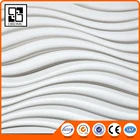 Lightweight plant fiber material wave boards paintable 3d wall art deco panels