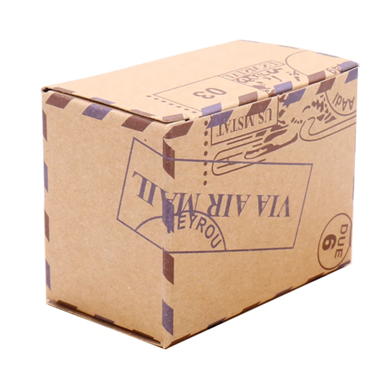 Newest Stamp Design Wedding Favors and Gifts Box Party Supplies Candy Box Chocolate Packaging Kraft Craft Gift  Packaging Box (4)