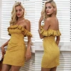 /product-detail/alibaba-wholesale-party-wear-fancy-dresses-off-shoulder-bodycon-ruffled-suede-sexy-women-dress-60703492327.html