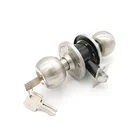 One Side Knob One Side Key Lock Cylinder, Guard Security Door Cylinder Push Barrel Lock with Knob