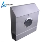 New visible letter box with newspaper holder vertical mailbox with window wall mounted mail box