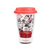 Hot-selling 350ml double-wall glass coffee mug / coffee tea cup set with customized printing