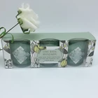 Scented Candles 100% Natural Eco-friendly Soy Wax ,Flower Fragrance & Essential Oils & Stress Relief ,Set Gift of 3