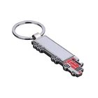customized car truck turbo logo leather keychain