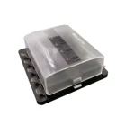 8-Position Fuse Block Bolt Terminal-ATC/ATO/ATS Waterproof Fuse Box with LED Light Indication & Standard Fuse Blade