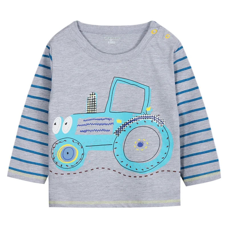 Hot sales 2015 long sleeve 100% cotton t shirts for 2-6T kids wear wholesale cartoon children t shirts (Ulik-T12)