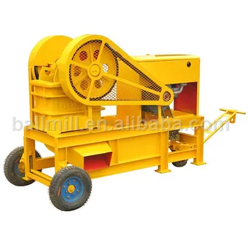 Small size mobile model diesel engine mini stone jaw crusher