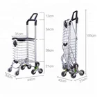 Aluminium alloy 4 wheels foldable shopping cart