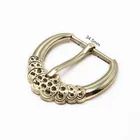 34.5MM Metal Coat Gold Belt Buckle Rhinestone Buckle