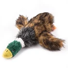 Hot Animal Shaped Plush Pet Squeaky Duck Dog Toy