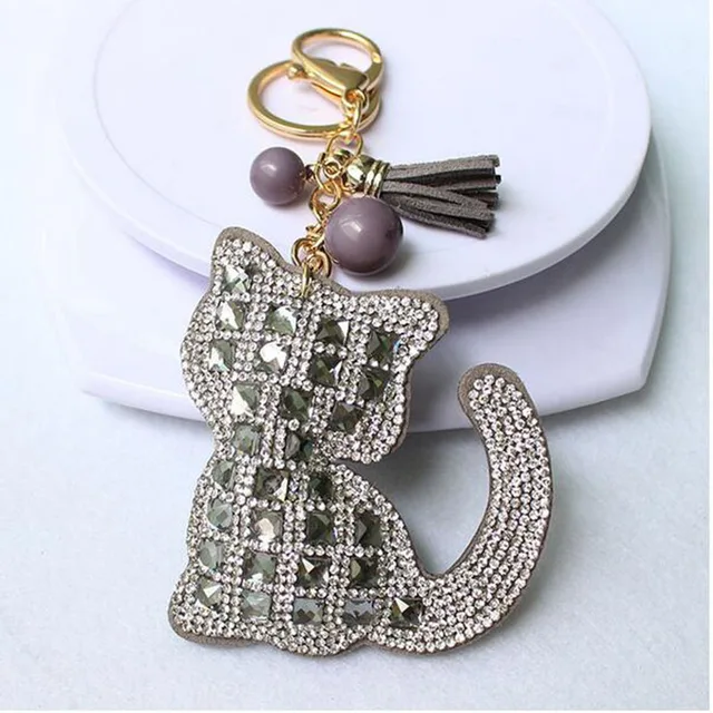 keychain leather tassel pendant souvenir gifts couple key chain