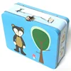 School kids metal tin lunch box snack toy tool carry case