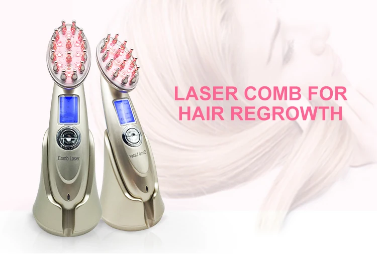 Portable red light hair growth laser massage comb