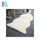 soft sheep skin black faux fur area white rug