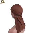Custom Unisex Women Men Solid Plain Bandana Solid Head Wrap Spandex King's Durag TJM-05