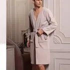 Cotton Terry Bath Robe Fleece Bath Robe Kimono Style Emboidary Details Coral Fleece Cotton Terry Pajamas Bath Robe