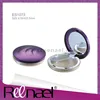 Injection purple color compact powder case cosmetic packing empty compact container
