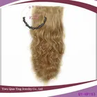 cheap natural wholesale blond curly simplicity synthetic hair extensions
