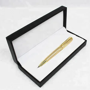 luxury heavy metal ball pen premium gift pen set with leather