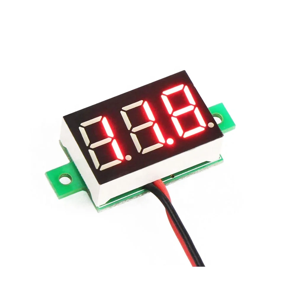 AIMILAR DC medidor de 12 voltios volt/ímetro digital de 12 V para coche y motocicleta rojo