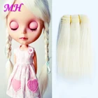 Mohair Wefted Straight Doll Hair Natural Goat Hair 613 Blonde Colorful Hair Weft for Dolls