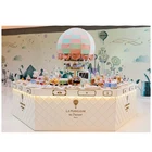 Custom hand made clear white acrylic donuts stand shelf candy display holder for shop wedding party