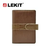 PU leather book jacket with zipper pouch