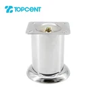 TOPCENT satin chrome steel furniture cabinet leg feet metal chair coffee sofa legs