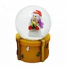 Resin Xmas gifting snowman snowglobe with Led Light