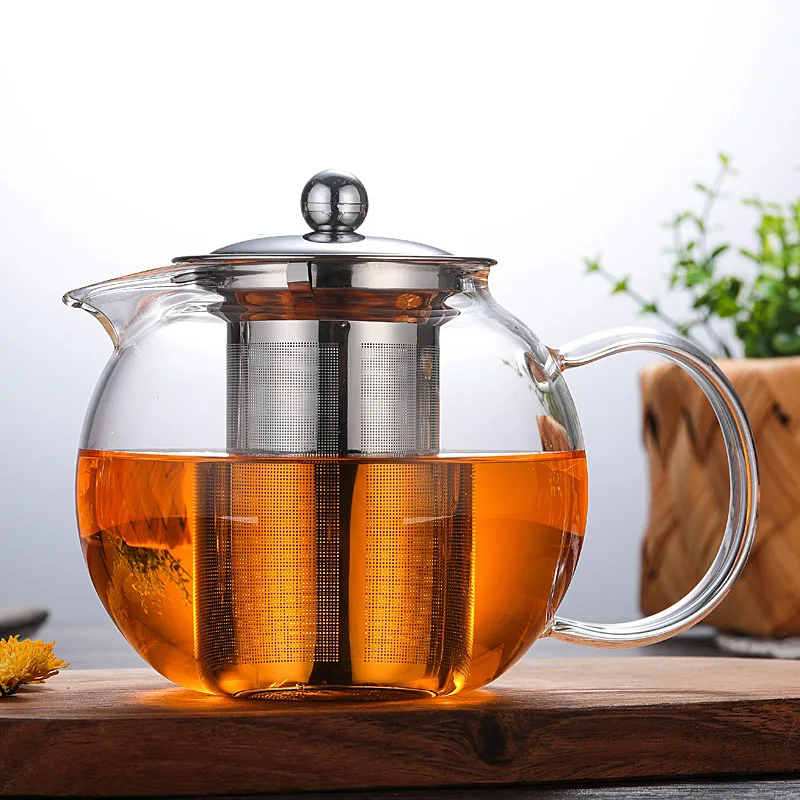 non-toxic pyrex clear glass teapot