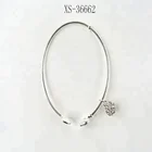 Charm Bracelets Cuff Bracelet Silver Charm Bracelet Cuff Bangle Screw Off End with Rhinestone Charm