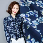 Popular 120D floral pattern crepe spun rayon 100% printed viscose fabric for dress