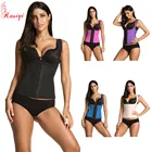 latex underbust Corset Vest Shaper bodysuit workout waist trainer shoulder corset plus size 6XL