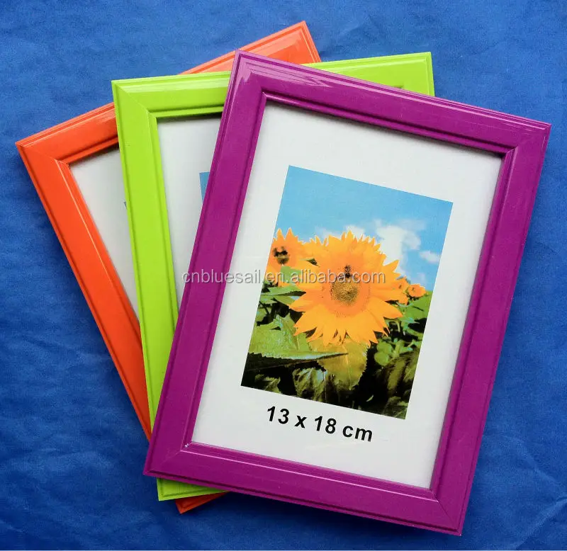 Home Decor Plastic Photo Frame, Colorful PVC Photo Frame, Wholesale