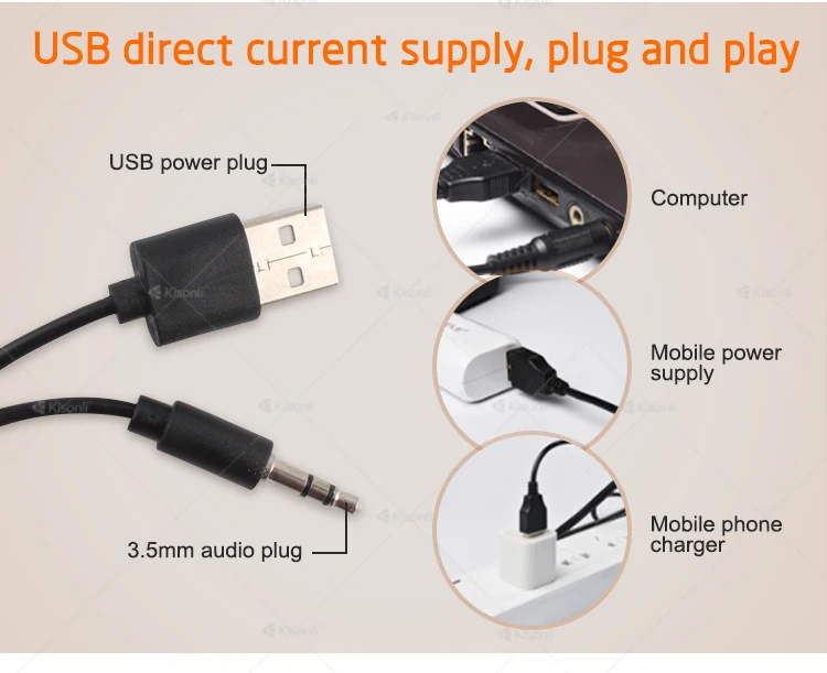 New big bass wired usb speaker, 5V power 2.0 computer pc mini speaker - ANKUX.COM