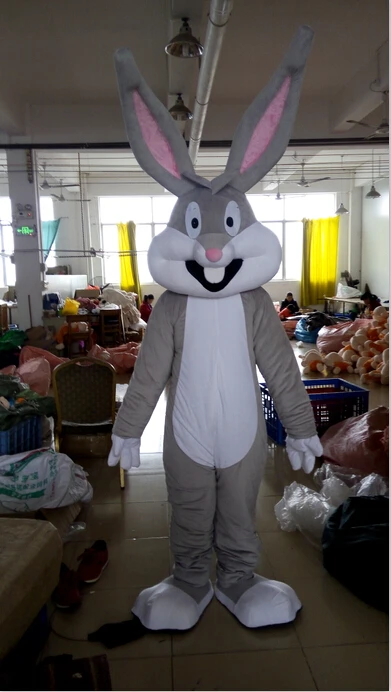 Bswm183 серый кролик костюм ошибки Банни талисман для пасхи Вечерние