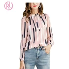 2020 Spring Latest Ladies Tops Designs Girls Printed Stripes Long Sleeve Fashion Women Tops