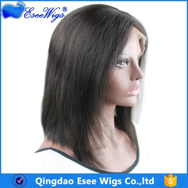 Malaysian Remy Human Hair Lace Front Wig Short Bob For Black Woman