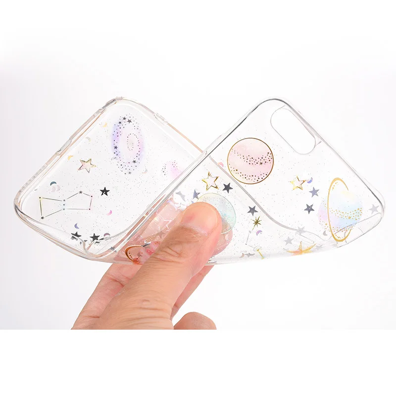Planet star silicone case iphone 6 s 7 8 plus x (7)