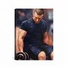Hand painted men's gym workout custom portrait oil painting photo to oil painting