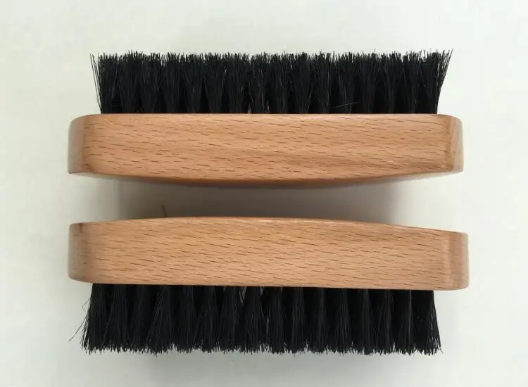 Black Boar Bristle brush, beech wood handle, male special beard brush, can engrave logo