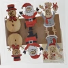 Christmas cute wooden business card holder decorative note clip creative small clip cartoon Colorful Message folder