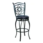 Promotional antique crown back black swivel seat metal bar stool for sale