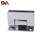 Latest Circular Concealed Brass Alloy Glass Shower Clamp Hinge For Bathroom Glass Door Wall Mount Glass Clamp Bracket